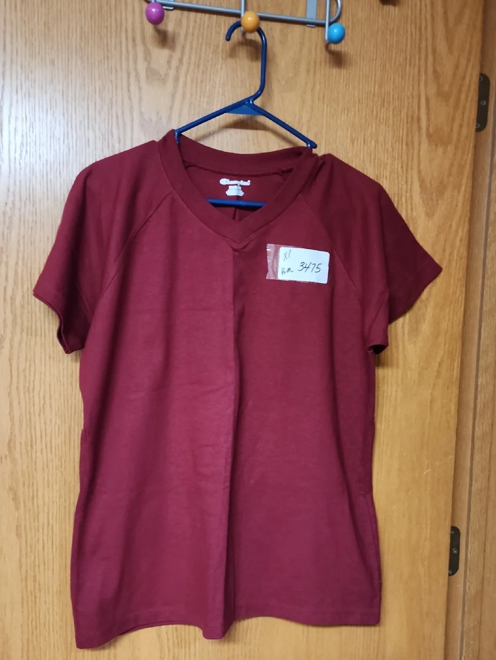 Champion Men's Burgundy Crewneck Tee XL number 3475 - Picture 2 of 5